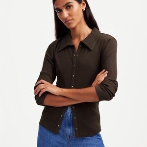 Snap-Front Cardigan Top